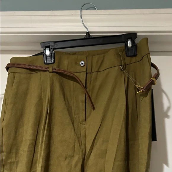 Donna Karan Olive Wide Leg Pants - Picture 4 of 6